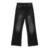 Pantalones de campana retro americanos de mezclilla nirben para hombre, holgados y versátiles, modernos, sencillos, de corte limpio, pierna ancha
