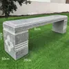 Bancos Largos de Piedra de Granito para Exteriores, Disponibles en Varios Estilos, Pueden Usarse como Sillas de Piedra para Jardín de 1.5m con Respaldo para la Relajación en el Jardín