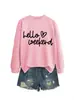 Amazon eBay site independente moda casual confortável feminina olá fim de semana coração outono e inverno moletom