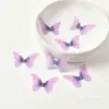 Accesorios de Mariposa de Doble Capa Simulada DIY Hechos a Mano Estéreo Mariposa Pequeña Decoraciones para Ropa Tela Accesorios de Mariposa Simulada