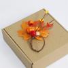 Nuevo Hoja de Arce calabaza Halloween anillo para servilletas hebilla para servilletas otoño simulación Baya Acción de Gracias decoración Guirnalda transfronterizo