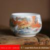 Taza Maestra Taza Individual de Alta Gama Tamaño Grande Hogar Especial Taza de Té Azul y Blanco Vintage Cerámica Taza de Té China Cata de Té