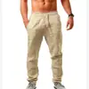 2026 Amazon Wish Aliexpress Verano Europeo y Americano Hombre Hip-Hop Transpirables Algodón y Lino Holgados Casual Deportivos Pantalones
