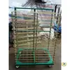 Estantería Galvanizada Multicapa Móvil Plegable Estantería de Carga Estantería de Secado Carrito de Rotación de Materiales para Taller Estantería de Secado Estantería de Almacenamiento