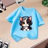 Camisetas de Algodão de Manga Curta para Meninos e Meninas de Verão 2026 Novos Tops Estilosos Infantis de Meia Manga com Estampa de Desenho Animado Transfronteiriço
