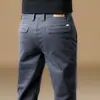 Pantalones Casuales Delgados de Verano para Hombre de Gama Alta de Hong Kong, Pantalones de Vestir para Hombre Color Caqui Ajuste Delgado Pierna Recta