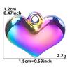 Colar com pingente de amor em aço inoxidável europeu e americano, acessórios leves de luxo, acessórios de nicho, faça você mesmo, galvanoplastia a vácuo 18k