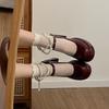 Tacones Altos de Plataforma Gruesa Impermeables Versátiles de Estilo Francés Negros Zapatos Mary Jane Cómodos de Verano Nuevos para Mujer 2024