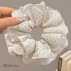 Goma para el pelo de encaje con lunares estilo coreano para mujer 2026 Nueva sensación de alta gama Súper grande Cuerda para el pelo Flor de pelo suave Accesorios para el pelo