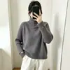 Suéter de punto con cuello alto de manga larga y diseño de otoño e invierno para mujer, nuevo suéter grueso de ajuste holgado 2026