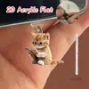 Plano 2D 2 Gatinhos Fofos Coração Cristal Acrílico Plug de Proteção contra Poeira para Celular, Compatível com /Tipo-C