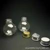 Garrafa Transparente Plástica para Pet em Formato de Lâmpada 50ml Material de Grau Alimentício Garrafa Redonda Garrafa com Tampa de Bola Decoração de Natal Garrafa para Paisagismo