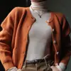 Camisa Básica de Gola Alta Imitação de Lã Grossa Outono/Inverno para Mulheres, Roupa Íntima Simples e de Alto Padrão, Camiseta de Manga Longa Justa e Estilosa