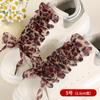 Cordones de Gasa de Nieve con Estampado de Leopardo 2.5cm-4cm Cordones Ensanchados Patrón de Estampado de Leopardo Cordones de Encaje de Gasa de Seda Cordones Planos