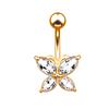 Anillo para el ombligo de alta calidad con forma de mariposa y circonita, disponible en Amazon y eBay. Hebilla umbilical para perforación umbilical.