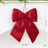 Colgante de Lazo de Terciopelo Navideño Decoración de Árbol de Navidad Lazo Empaque de Regalo Navideño Adornos Colgantes Venta al por Mayor