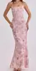 Vestido longo elegante transfronteiriço europeu e americano novo de 2026, slim fit, que valoriza a silhueta, sem mangas, sexy, com costas nuas