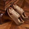 Costura Zapatos de Entrenamiento Alemanes Cómodos Para Todo Tipo de Ropa Cuero Plano con Cordones Zapatos de Entrenamiento Alemanes para Hombre Deportes al Aire Libre Casual Zapatos de Forrest Gump