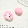 Accesorios de manzana de semicírculo de dibujos animados, colgante de bolsa hecho a mano para bricolaje, cuerda para el pelo, pulsera, cadena para teléfono móvil, accesorios de cuentas, material