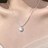 Collar de perlas de agua dulce con forma barroca, diseño de moda, sentido de cadena de clavícula brillante de cobre plateado, regalo para novias
