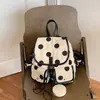Mochila de Lona con Lunares 2026 Transfronteriza Nueva para Mujer, Mochila Ligera de Moda con Múltiples Bolsillos, Bolsa Escolar para Estudiante Universitario