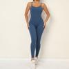 Pantalones de Yoga Deportivos para Correr Fitness para Mujer, Nuevo Diseño Europeo y Americano, Cuello en V, Línea de Vergüenza Invisible, Ajustados, Espalda Descubierta, Mallas de Una Pieza