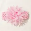 Novo Produto Transfronteiriço Europeu e Americano Faixa de Cabeça Infantil de Chiffon com Flor Faixa Elástica para Bebê Fontanela Acessórios de Cabelo Faixa de Cabeça para Bebê