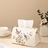 Caixa de Lenços Criativa em Couro, Caixa de Papel Fofa de Desenho Animado para Casa, Porta-Lenços de Luxo Leve para Sala de Estar, Armazenamento para Carro, Quarto, Mesa