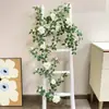 Enredadera de Rosas Simulada de Alta Gama, Enredadera Artificial de Flores Estilo Jardín, Arco de Pared, Envoltura para Tuberías Colgantes, Enredadera Decorativa para Cubrir y Decorar
