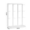 Prateleira de Exibição Ajustável para Lingerie Rack de Chão a Chão Prateleira para Lingerie e Sutiã Unha de Parede Sem Prego Sem Furo Mercadorias de Lingerie