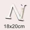 Ventas Calientes Transfronterizas 20cm Tamaño Grande 3D Acrílico Letra Inglesa Espejo Adhesivo de Pared Autoadhesivo Combinación Adhesivo de Espuma Eva