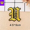 Parche Bordado con Letras y Números Romanos Antiguos Dorados con Adhesivo Termofusible. Insignia Bordada Parche Pequeño Emblema Parche de Tela Accesorios para Ropa