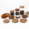 Taza de Vidrio Personalizada con Tapa de Bambú, Frasco de Almacenamiento de Madera Maciza con Tapa de Madera, Frasco de Vidrio para Popotes con Tapa de Vasito de Madera, Grabado de Bambú