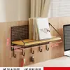 Estante de almacenamiento de pared para dormitorio de estudiantes, estante colgante adhesivo para dormitorio, organizador de pared para mesita de noche/sobre cama, cesta colgante sin perforaciones