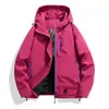Chaqueta Cortavientos Deportiva para Exteriores Estilo Pareja Soft Shell con Capucha Forro Polar Ropa de Montañismo Chaqueta Impermeable Cortavientos con Calefacción de Grafeno