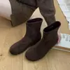 Botas Martin de Suela Blanda First Encounter Season para Mujer, Nuevas Botas Vaqueras Estilo Western Otoño/Invierno 2026, Estilo Coreano Casual, Versátiles y a la Moda
