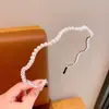 Tiara de Pérolas Artificiais de Luxo para Mulheres 2026 Novo Estilo Aro de Cabelo Versátil para Sair Clipe de Cabelo Alto para o Verão Acessórios de Cabelo