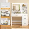 Tocador de Dormitorio Mesa de Maquillaje Minimalista Moderna Suministro Transfronterizo de Amazon Venta al por Mayor Tocador con Luz LED