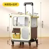 Bolsa de Transporte para Gatos, Mochila Portátil com Rodas, Caixa para Pets, Grande Capacidade, Mochila Portátil para Vários Gatos, Mochila de Viagem