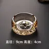 Cinzeiro de Cerâmica Estilo Chinês com Acabamento Dourado Criativo Cinzeiro de Porcelana Cinzeiro de Mesa para Hotel de Luxo Personalizável LO
