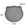 Amazon Venta Caliente Bebé Bebé Niños Tazón con Ventosa Vajilla de Silicona Suministros Materno-Infantiles Plato de Cena de Silicona de Oso