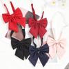 Brazalete Japonés de Color Rojo Sólido Estudiante Uniforme JK Corbatas de Lazo Raíces de Pluma Raíces de Pluma Gigantes Cianóticas Flor de Cuello Traje de Marinero Pequeño