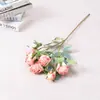 7 pequenas flores artificiais de rosa de neve, flores de seda, flores artificiais, plantas verdes, decoração de casa, materiais populares para decoração de fundo de fotos