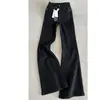 Calça Jeans Flare Preta para Mulheres, Forrada com Lã para o Inverno, Espessada, Tamanho Grande, Emagrecimento, Adequada para Corpo em Formato de Pera, Calça Boca de Sino