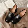 Versión de piel de oveja~Mocasines Camellia para mujer, estilo británico, zapatos pequeños de cuero retro JK, nueva colección 2026, zapatos de tacón alto de plataforma