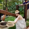 Sombrero de Paja Hueco Estilo Francés Estilo Old Money para Mujer Sombrero de Sol para Vacaciones de Verano en la Costa Sombrero de Playa Panama