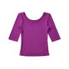 2025 Novo Estilo Quente de Menina Desejo Puro Camiseta Grande Decote U Manga Média Camiseta Feminina para Usar por Baixo Look Emagrecedor Sexy Top Elástico