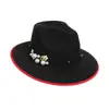 Chapéu Xizang Europeu e Americano Transfronteiriço Outono e Inverno Novo Chapéu de Cowboy Xizang Feminino Chapéu para Homens e Mulheres Acessórios de Chapéu com Cabeça de Touro para Exterior