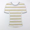 Tejido de Algodón Spandex Elástico Rayado Teñido en Hilo 40S Algodón Puro Jersey de Algodón Elástico Tejido Liso Tejido para Camisetas Suave