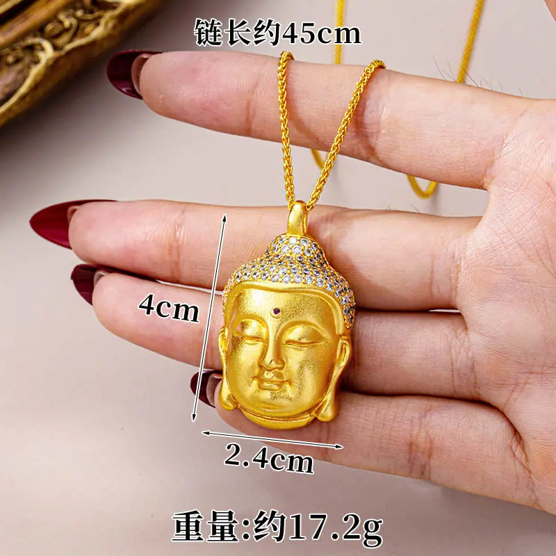 X4241 佛头项链-肖邦链